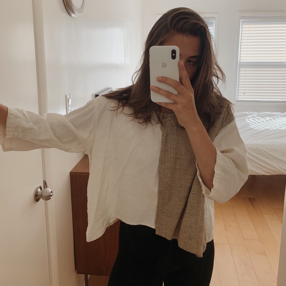 Vintage 100% Linen Top